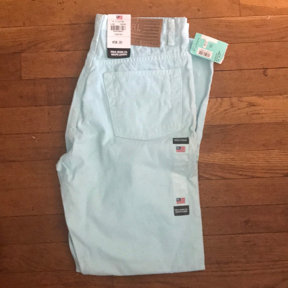 Authentic New Polo Ice Blue Jeans  10x31